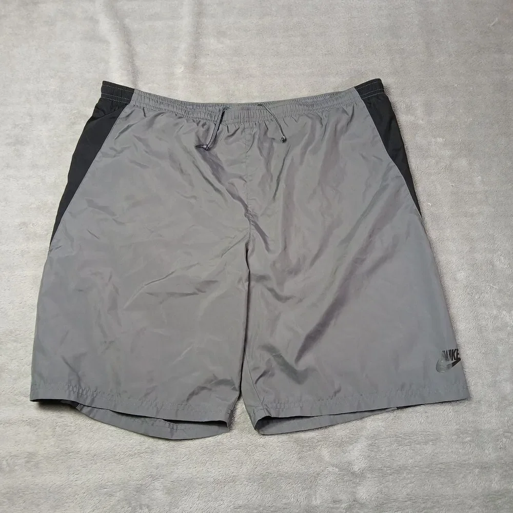 Nike Mens Large L Gray Brief Lined Shorts Gym Training Athletic 255988 Gorpcore